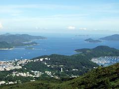 Aerial view of Port Shelter in Hong Kong