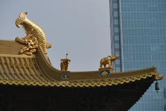 Jing'an Temple in Shanghai, China on November 17, 2014