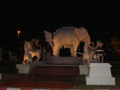 Animal statues at the entrance of Chiang Mai Night Safari