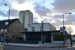 The Rylston pub and November morning sky