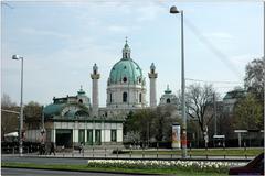 Karlskirche in Vienna on a clear day