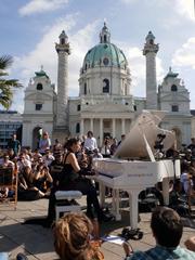 Amanda Palmer charity concert for Open Piano for Refugees at Karlsplatz in Vienna