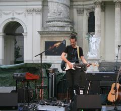 Ben Martin & Band concert at Kunstzone Karlsplatz in front of St. Charles's Church, Vienna