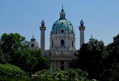 view through Resselpark to Karlskirche