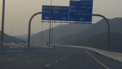 Fujairah Dubai Road in UAE