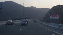 Fujairah Dubai Road in UAE