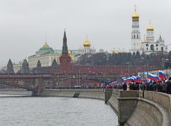 March in memory of Boris Nemtsov in Moscow, March 1, 2015