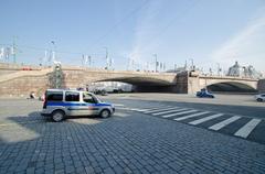 Moscow cityscape with modern and historic buildings