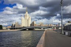 Raushskaya Embankment and Ustyinsky Bridge in Moscow