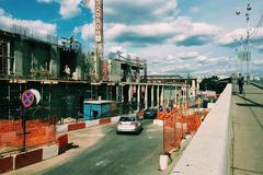 Bolshoy Ustinsky Bridge under construction in Moscow