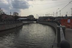 Moscow Ustyinskaya Embankment and Ustyinsky Bridges