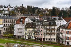 Baden-Baden townscape with historical buildings in Baden-Württemberg, Germany