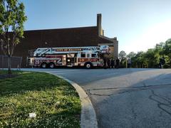 City of Raleigh fire engines lined up on a street