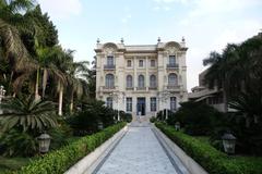 Entrance of Mahmoud Khalil Museum with its architectural details and greenery