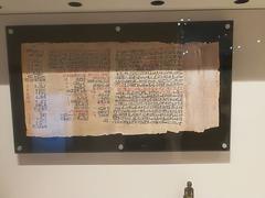 Ancient Egyptian medical papyrus replica