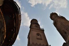 historic monuments on Al-Muizz street in Cairo, Egypt