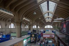 Mercado Municipal de São Paulo interior view with colorful produce stands