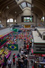 Mercado Municipal de São Paulo interior with various food stalls