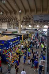 Inside Mercado Municipal de São Paulo with stalls and people