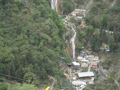 Aerial view of Kempty Falls in Mussoorie