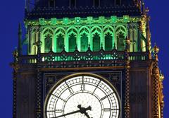 Ayrton Light on Big Ben above the clock face