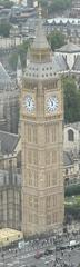 Elizabeth Tower viewed from London Eye in July 2024