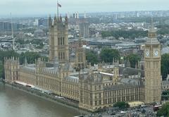 Palace of Westminster from London Eye in July 2024