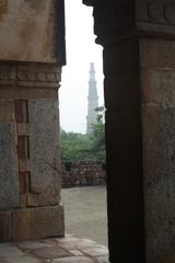 View of Qutub Minar from Adham Khan's Tomb