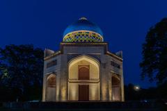 Sabj Burj illuminated at night