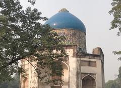 Sabz Burj octagonal tomb with green dome in New Delhi