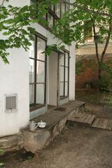 Front view of Melnikov House in Moscow