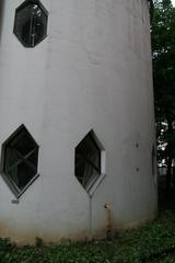 Melnikov House with its distinctive cylindrical architecture and honeycomb windows