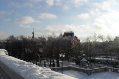 panoramic view of Khamovniki District in Moscow, Russia