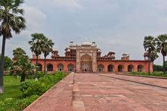 Akbar's Tomb main entrance with intricate Mughal architecture