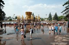 People cooling off at Friendship of Nations fountain during 2010 heat wave