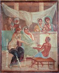 Ancient Roman fresco of Alcestis and Admetus