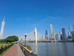 Liede Bridge and Pearl River in Guangzhou