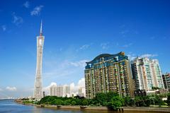 Scenery in Guangzhou, China featuring modern landmarks