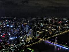 Zhujian New Town at night