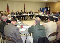 Tom Vilsack speaking to farmers, ranchers, and business owners in Kansas City, Mo.