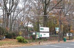 Staten Island Zoo Martling Avenue gate on a cloudy day