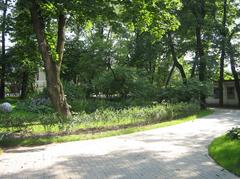 Fontanka river in Saint Petersburg with surrounding buildings and trees