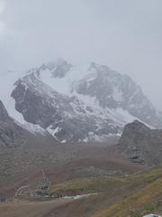 Aerial view of the Shymbulak ski resort in Kazakhstan's protected area