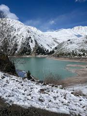 Big Almaty Lake in winter, Kazakhstan