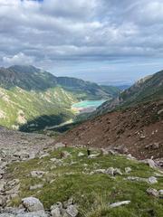 Big Almaty Lake in the mountains of Kazakhstan