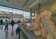 Exhibits in the Acropolis Museum in Athens