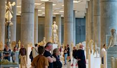 Exhibit at the Acropolis Museum showcasing artifacts