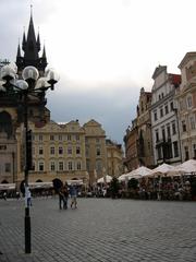 Prague cityscape with Vltava River and Charles Bridge