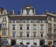 Street view of Dlouhá Street in Prague near Old Town Square