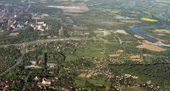 Former village Mogila view from the west in Nowa Huta district, Krakow, Poland